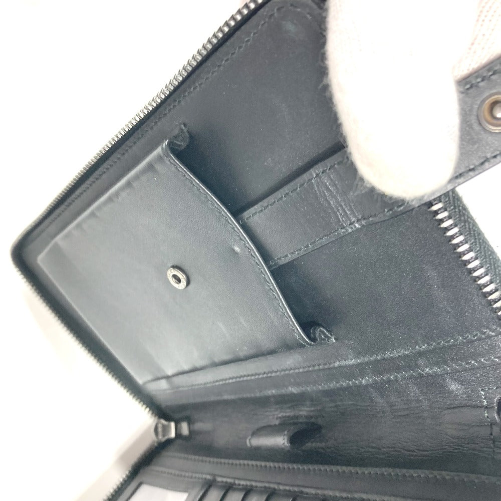 GUCCI Long Wallet Purse 395708�@ GG Supreme canvas, leather black handbag bag GG Supreme Travel Case mens Used