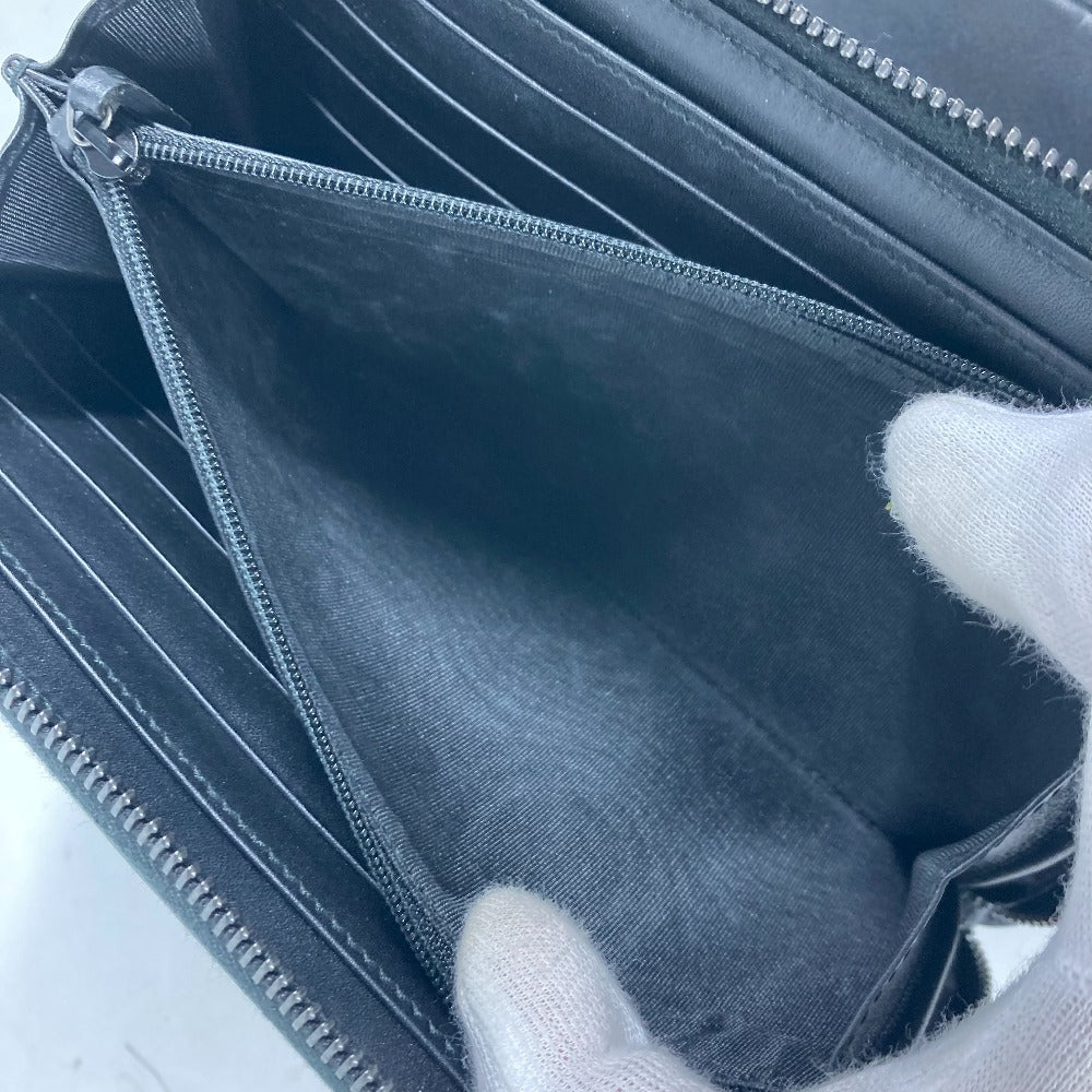 GUCCI Long Wallet Purse 395708�@ GG Supreme canvas, leather black handbag bag GG Supreme Travel Case mens Used