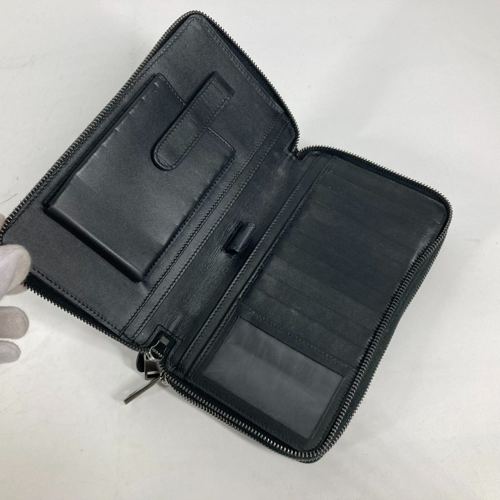 GUCCI Long Wallet Purse 395708�@ GG Supreme canvas, leather black handbag bag GG Supreme Travel Case mens Used