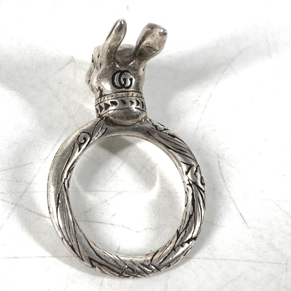 GUCCI Ring SV925 Silver Rabbit Anger Forest Rabbit Head mens 16 Used