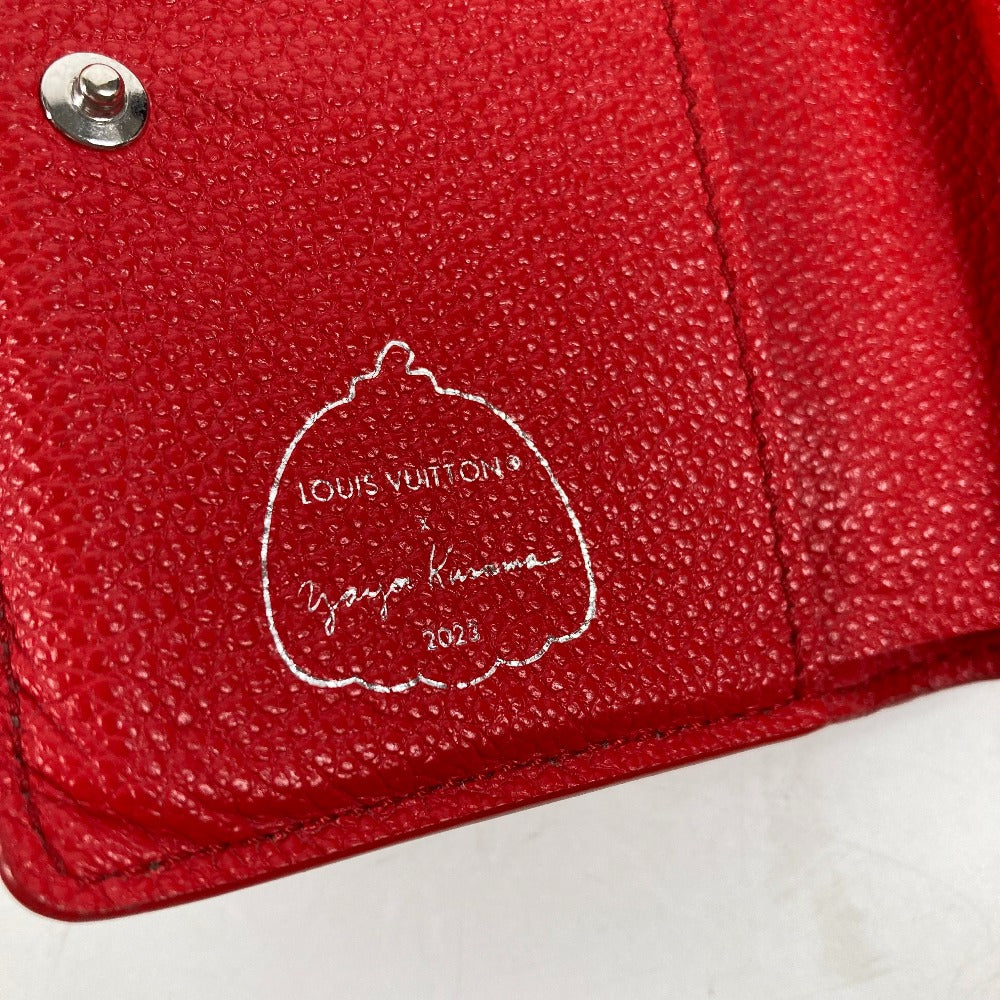 LOUIS VUITTON Folded wallet M82103  leather Red Kusama Yayoi Collaboration LVxYK Portefeuille Claire