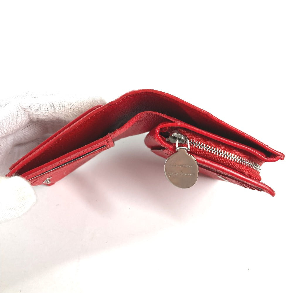 LOUIS VUITTON Folded wallet M82103  leather Red Kusama Yayoi Collaboration LVxYK Portefeuille Claire