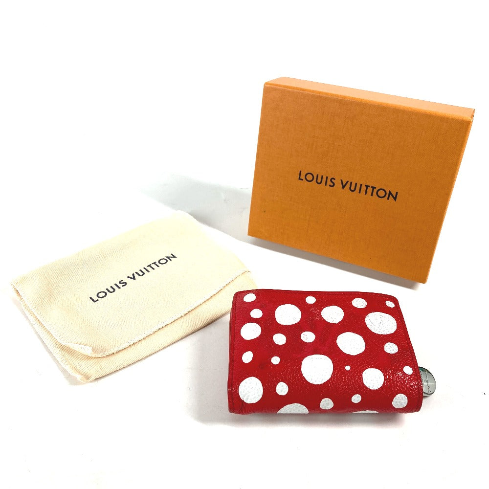 LOUIS VUITTON Folded wallet M82103  leather Red Kusama Yayoi Collaboration LVxYK Portefeuille Claire