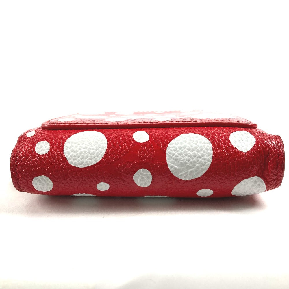 LOUIS VUITTON Folded wallet M82103  leather Red Kusama Yayoi Collaboration LVxYK Portefeuille Claire