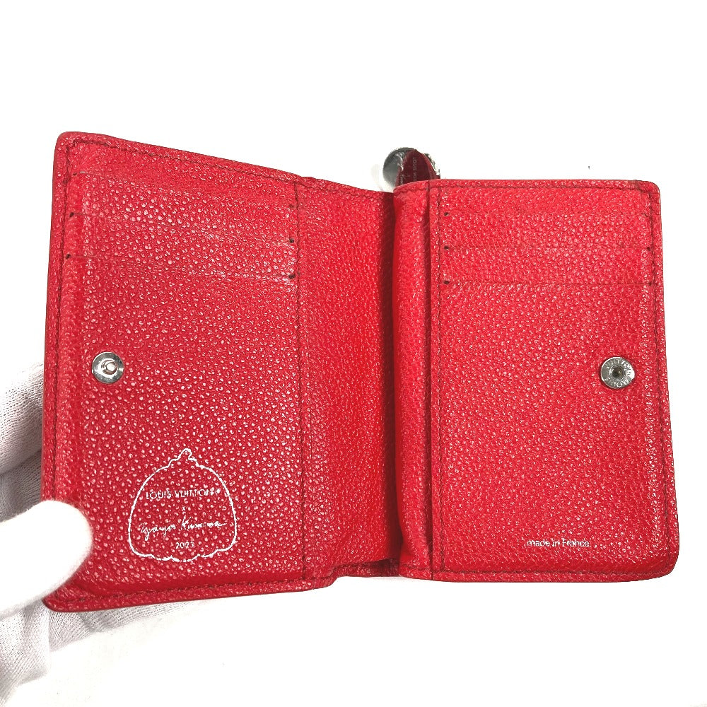 LOUIS VUITTON Folded wallet M82103  leather Red Kusama Yayoi Collaboration LVxYK Portefeuille Claire
