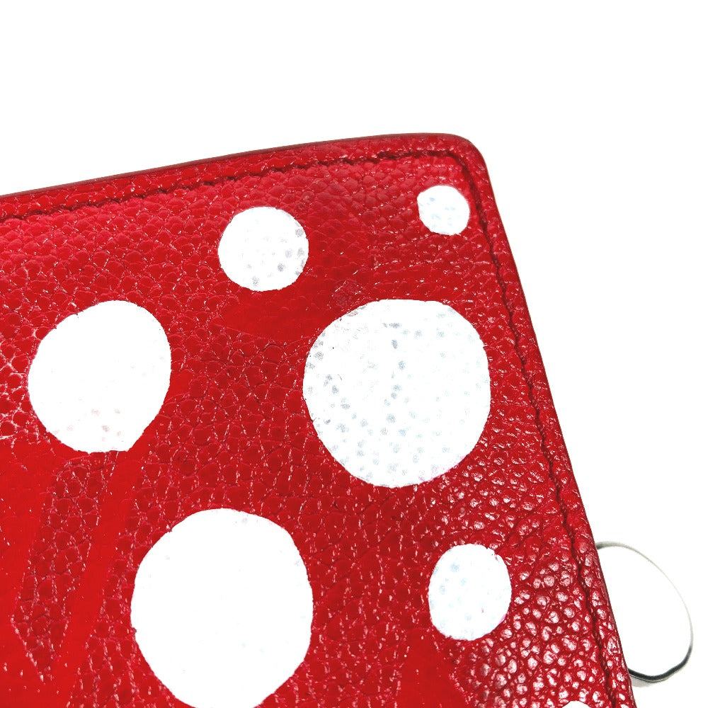 LOUIS VUITTON Folded wallet M82103  leather Red Kusama Yayoi Collaboration LVxYK Portefeuille Claire