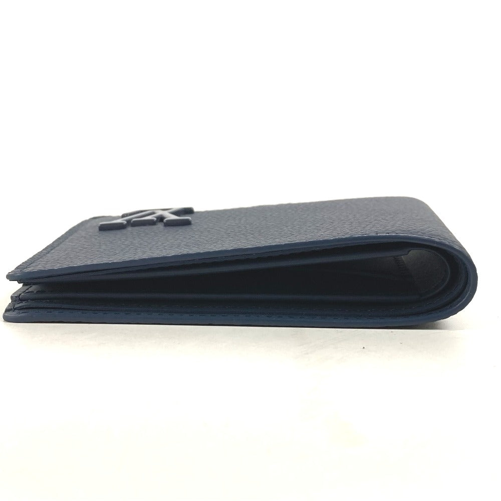 LOUIS VUITTON Folded wallet M81822 leather Navy LV Aero Portefeuille