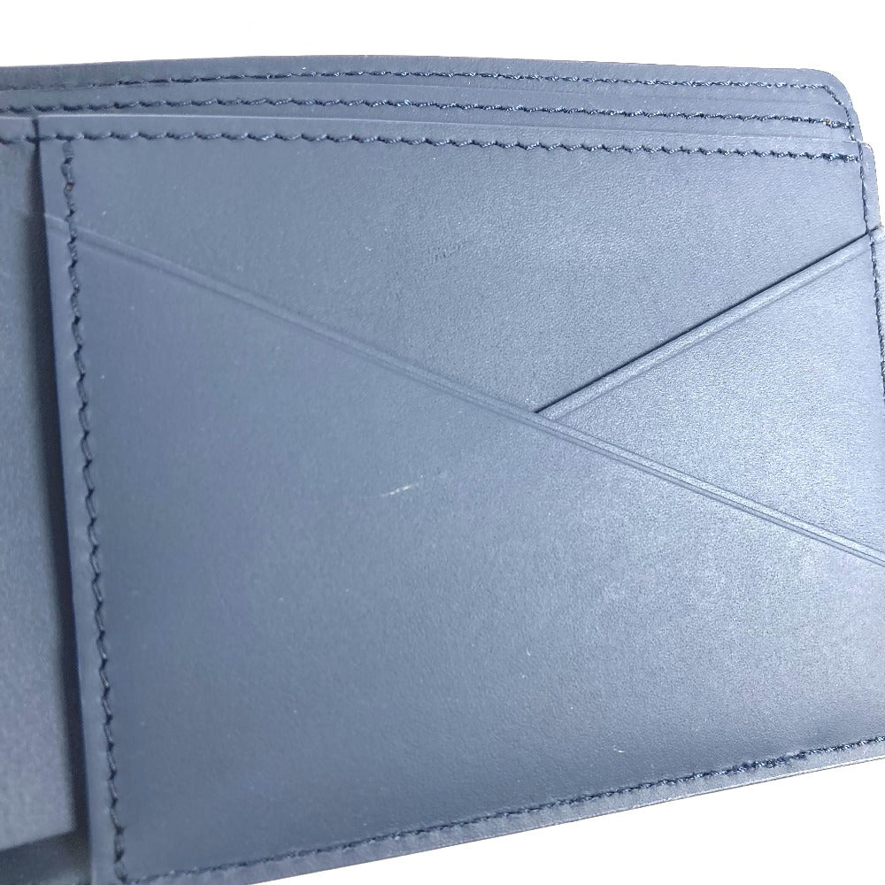 LOUIS VUITTON Folded wallet M81822 leather Navy LV Aero Portefeuille