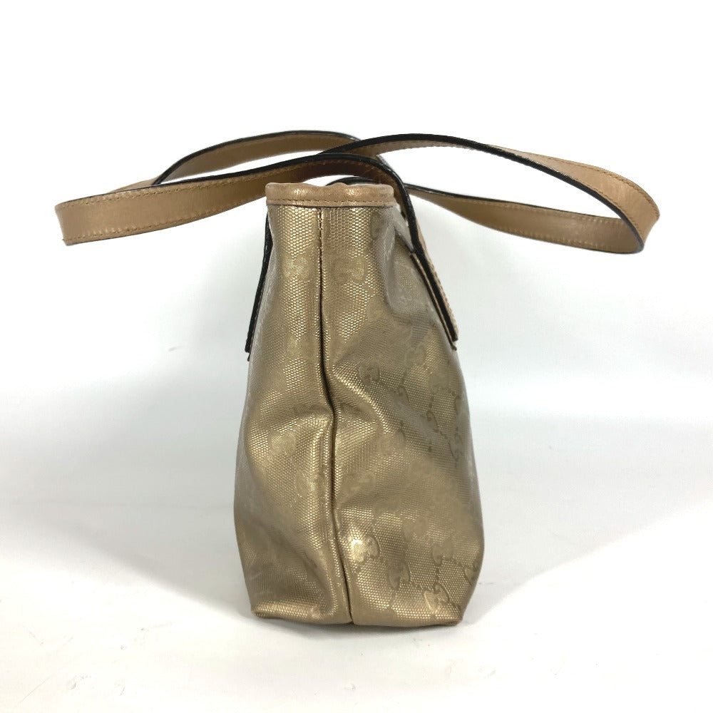 GUCCI Shoulder Bag 211138 PVC/Leather, GG Imprime gold GG Implication mens Used