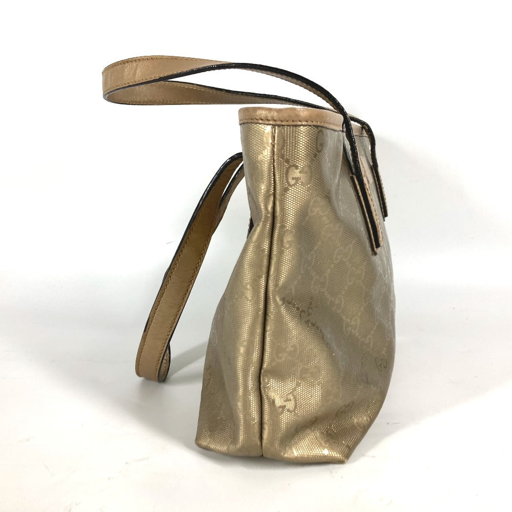 GUCCI Shoulder Bag 211138 PVC/Leather, GG Imprime gold GG Implication mens Used