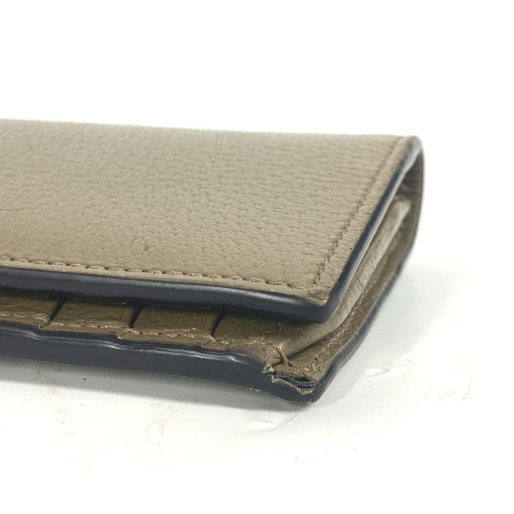 GUCCI Long Wallet Purse 428740 leather khaki Long wallet Double G GG Marmont mens Used