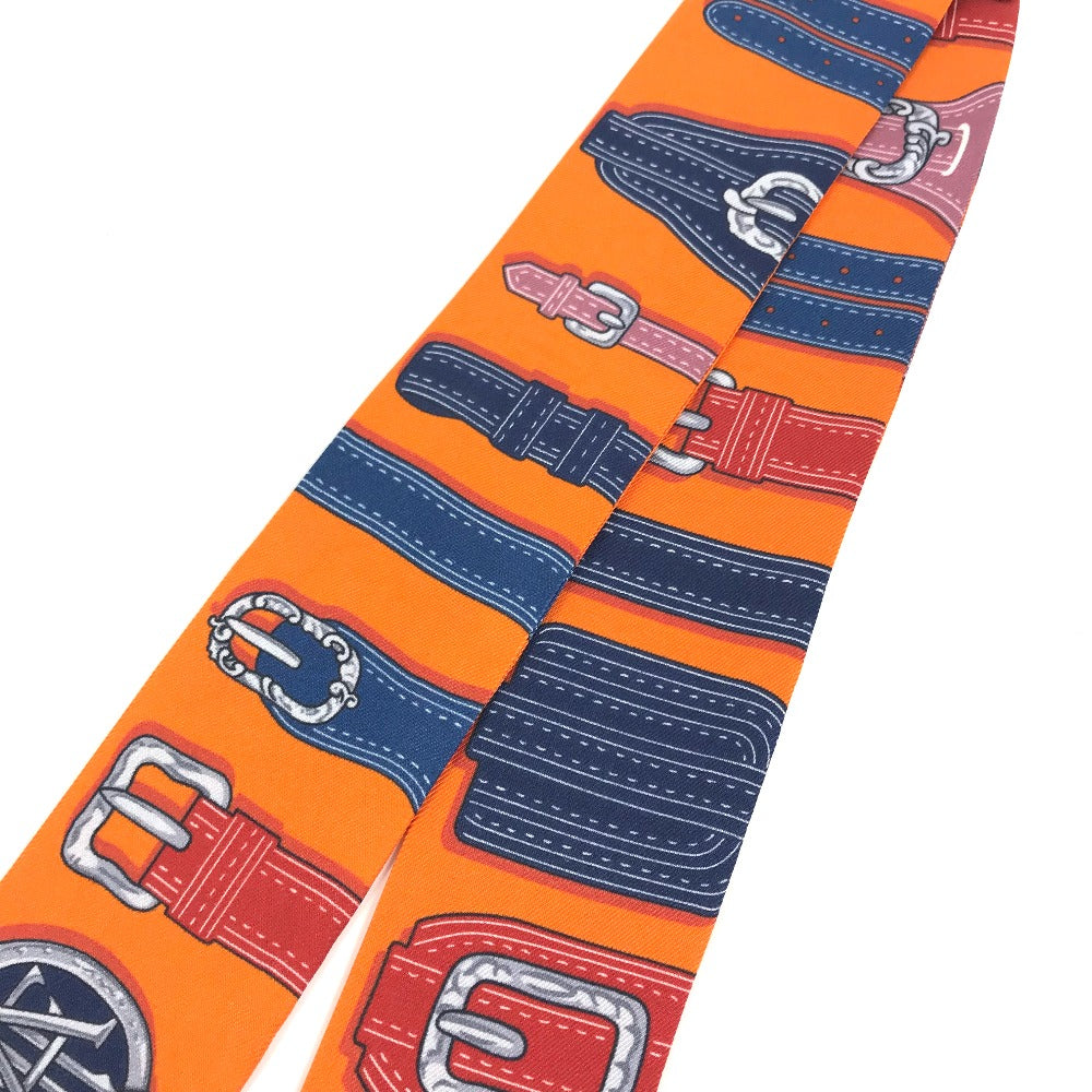 HERMES scarf silk Orange Twilly Twilly Women Used
