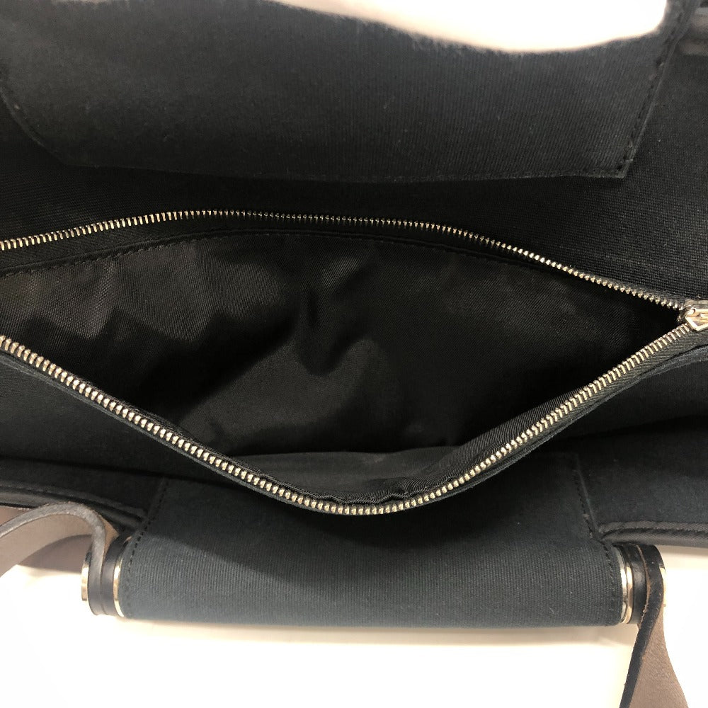 HERMES Tote Bag Leather / canvas black Kavac Elan PM Women Used