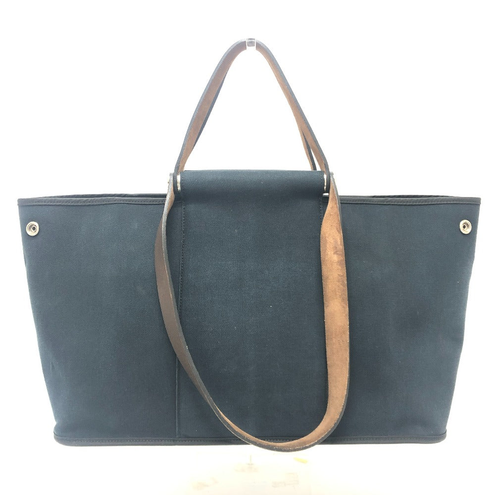 HERMES Tote Bag Leather / canvas black Kavac Elan PM Women Used