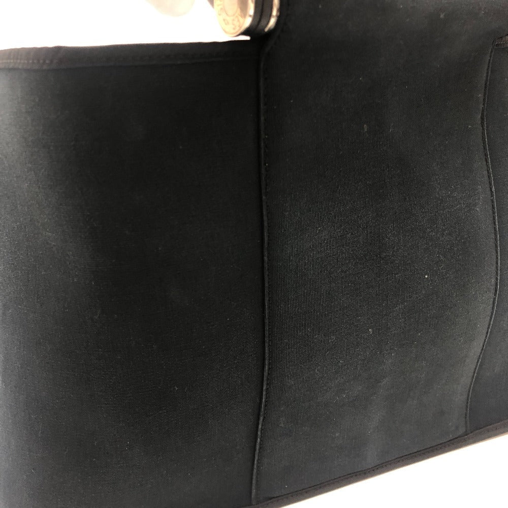 HERMES Tote Bag Leather / canvas black Kavac Elan PM Women Used