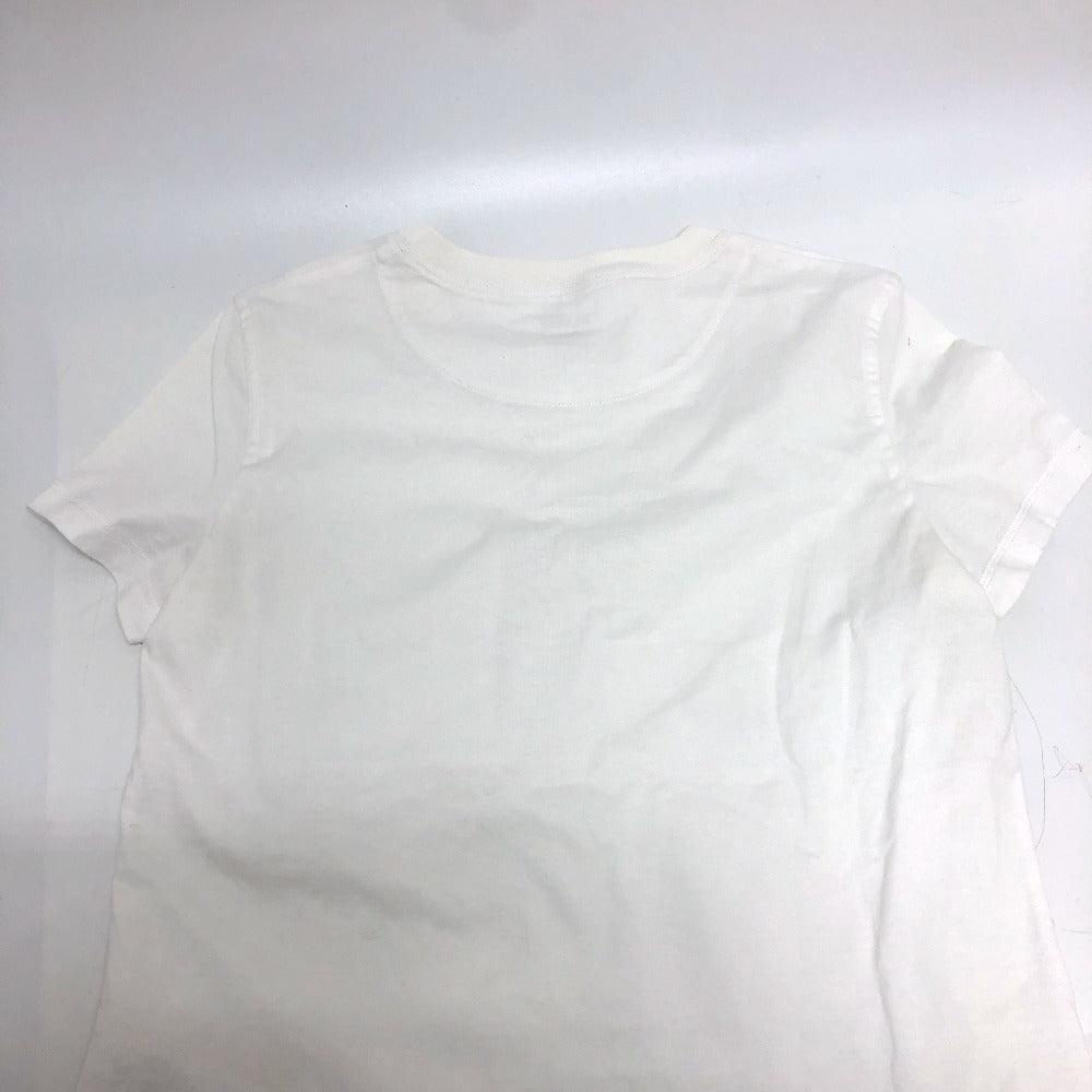 HERMES Short sleeve T-shirt cotton white Embroidered Mosaic H Logo Pocket Women 34 Used