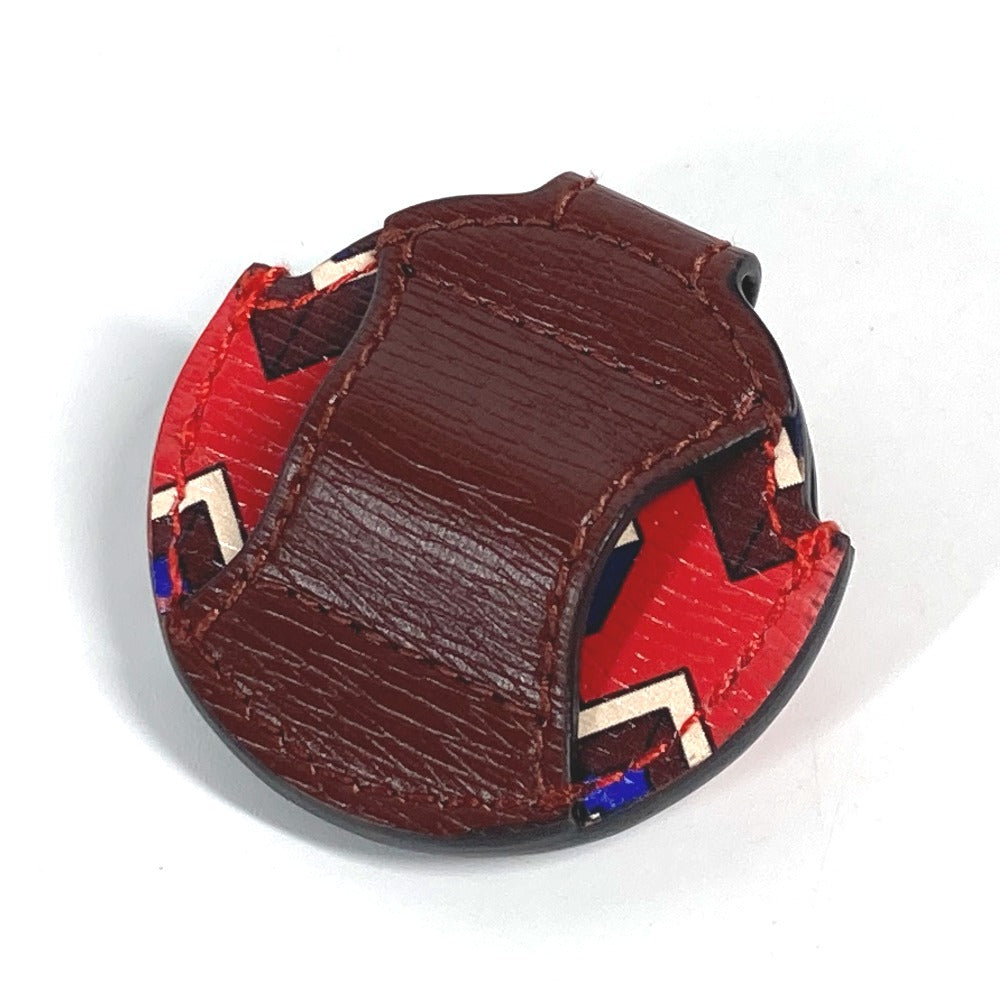 GUCCI charm leather Red AirTag holder AirTag unisex(Unisex) Used