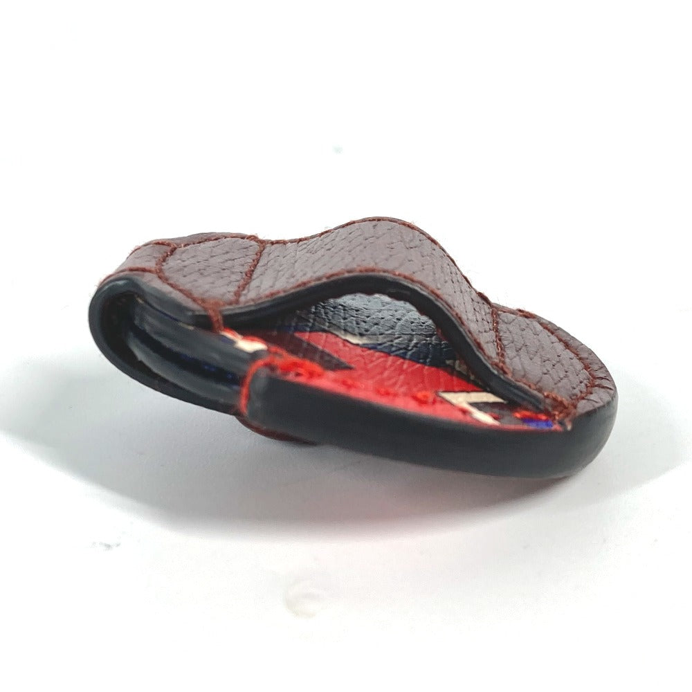 GUCCI charm leather Red AirTag holder AirTag unisex(Unisex) Used