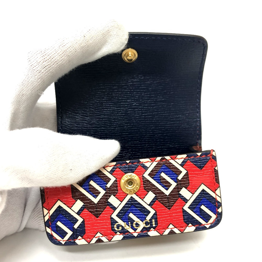 GUCCI key ring 692957 leather Red Pets GG Etiquette Bag Holder unisex(Unisex) Used