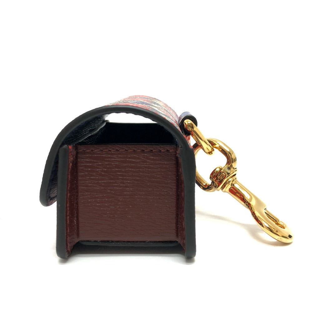 GUCCI key ring 692957 leather Red Pets GG Etiquette Bag Holder unisex(Unisex) Used