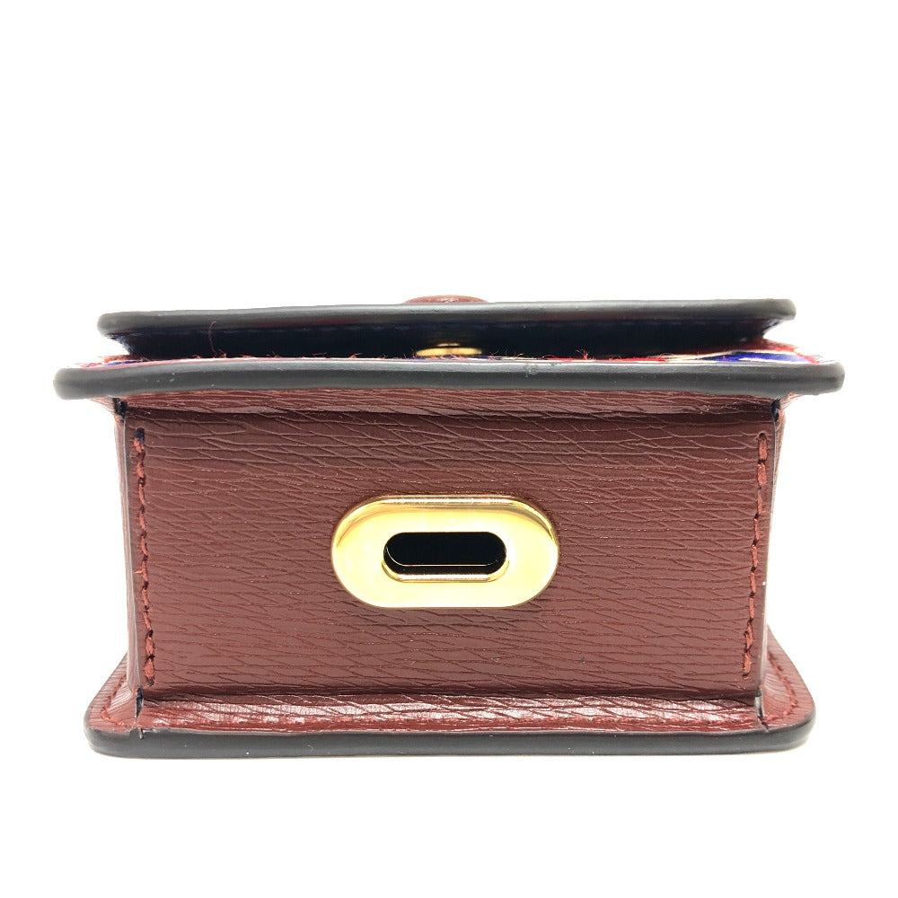 GUCCI key ring 692957 leather Red Pets GG Etiquette Bag Holder unisex(Unisex) Used