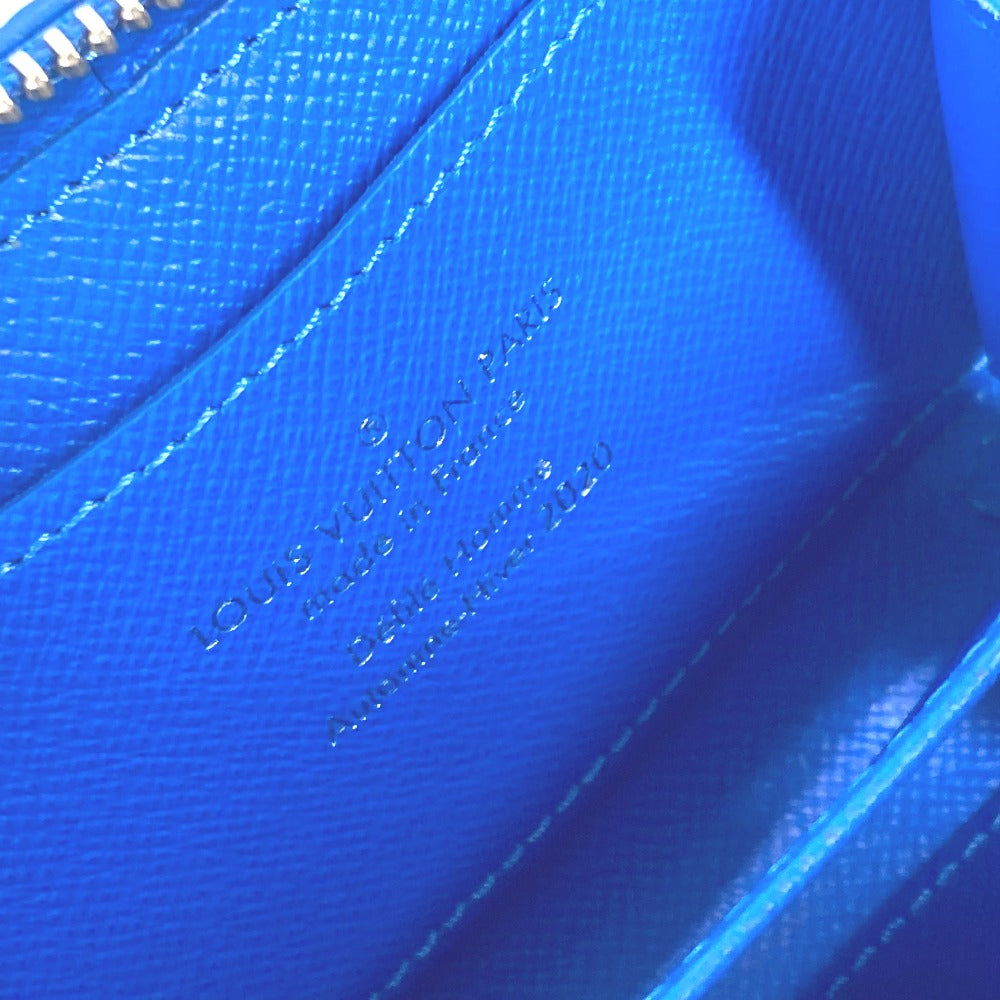LOUIS VUITTON Coin case M45440 leather blue Monogram Clouds Soft Trunk Necklace Wallet