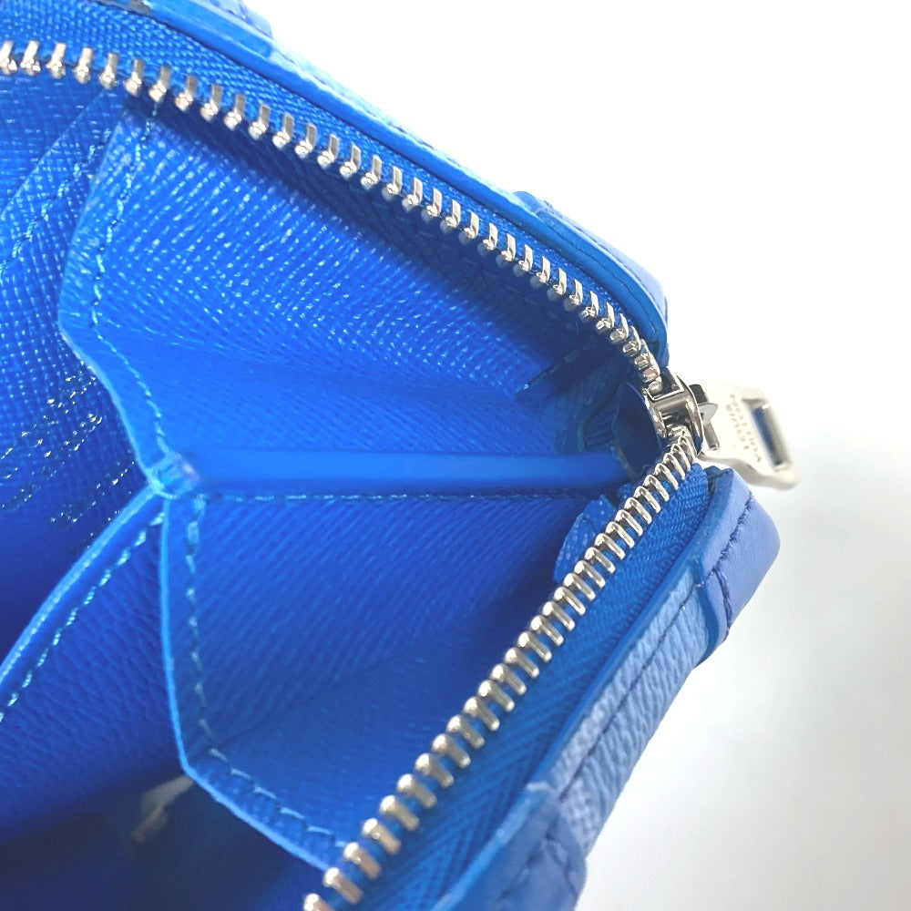 LOUIS VUITTON Coin case M45440 leather blue Monogram Clouds Soft Trunk Necklace Wallet