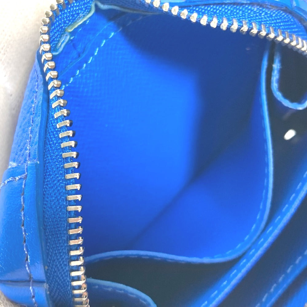 LOUIS VUITTON Coin case M45440 leather blue Monogram Clouds Soft Trunk Necklace Wallet