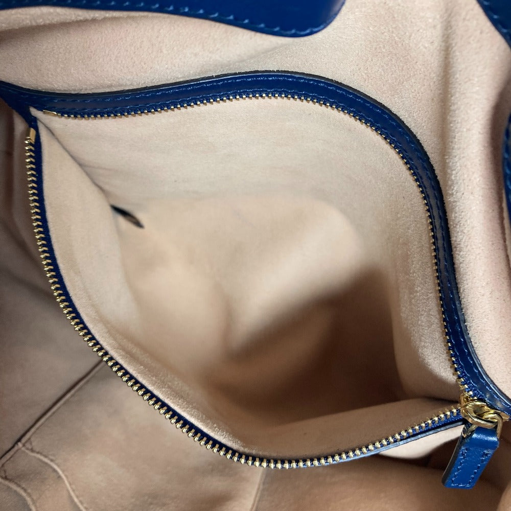 GUCCI Handbag 428226 Sima leather blue Signature Guccisima GG mens Used