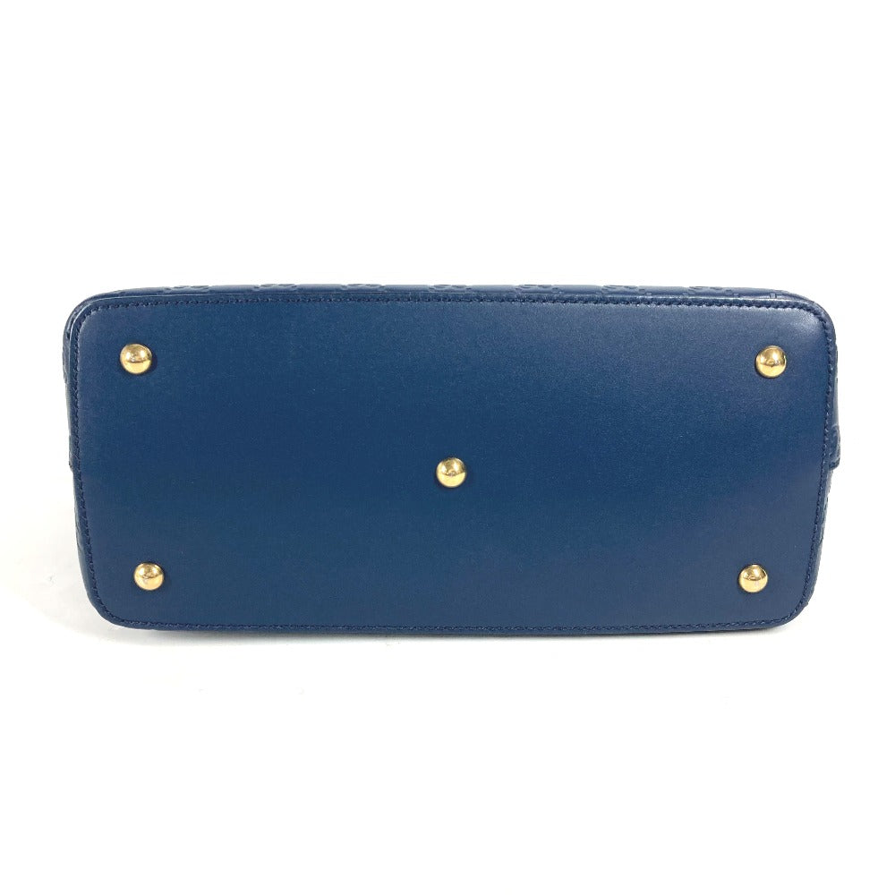 GUCCI Handbag 428226 Sima leather blue Signature Guccisima GG mens Used