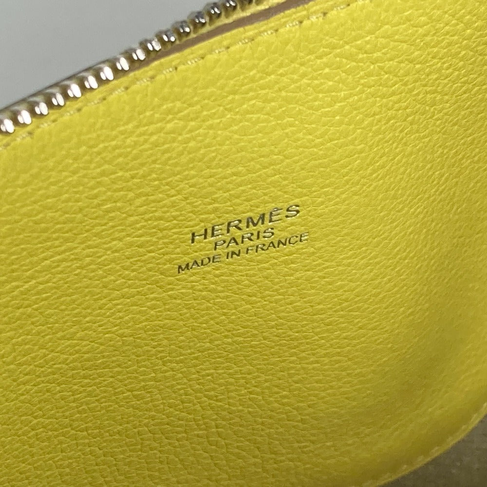 HERMES Tote Bag Swift, Toile H yellow Shoulder Bag Boston Duffel bag Bored 45 Women Used