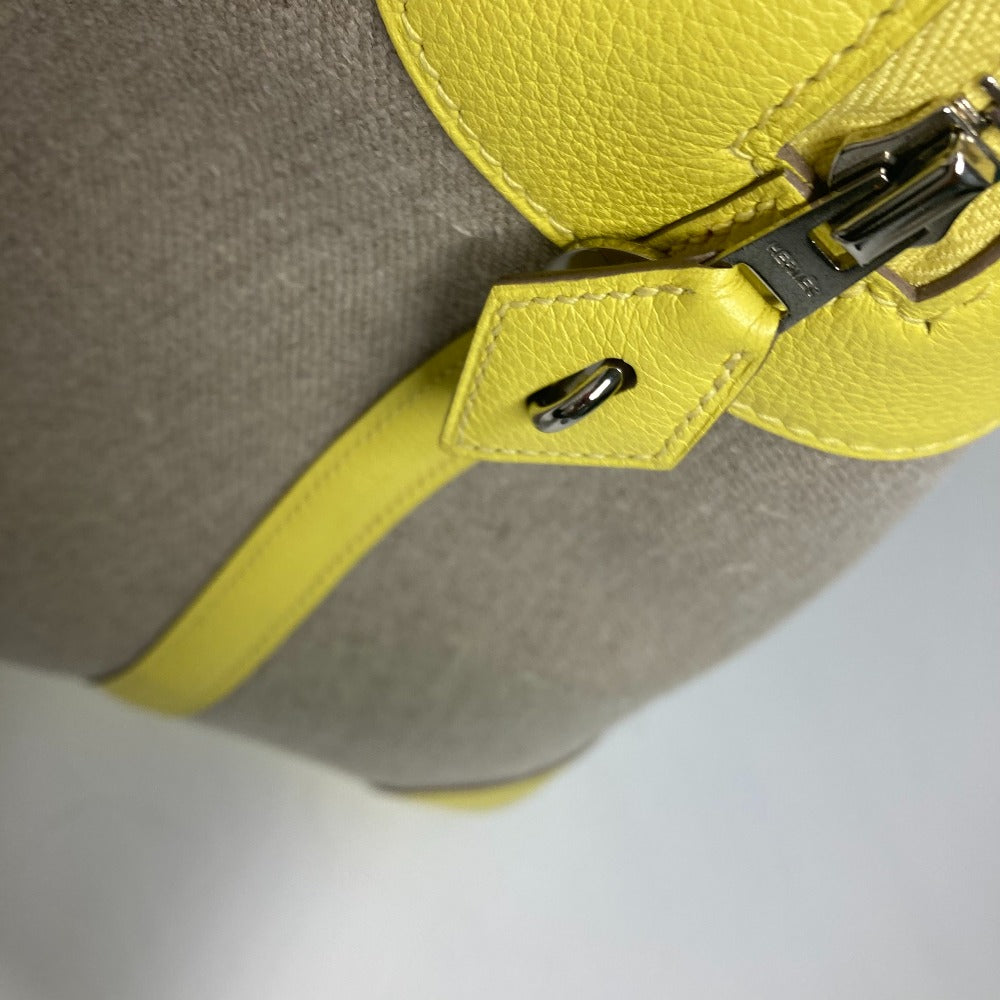 HERMES Tote Bag Swift, Toile H yellow Shoulder Bag Boston Duffel bag Bored 45 Women Used