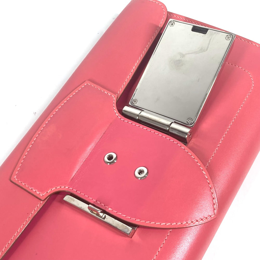 HERMES Clutch bag Vota De Lacto pink Sac Clutch Good Lock Women Used