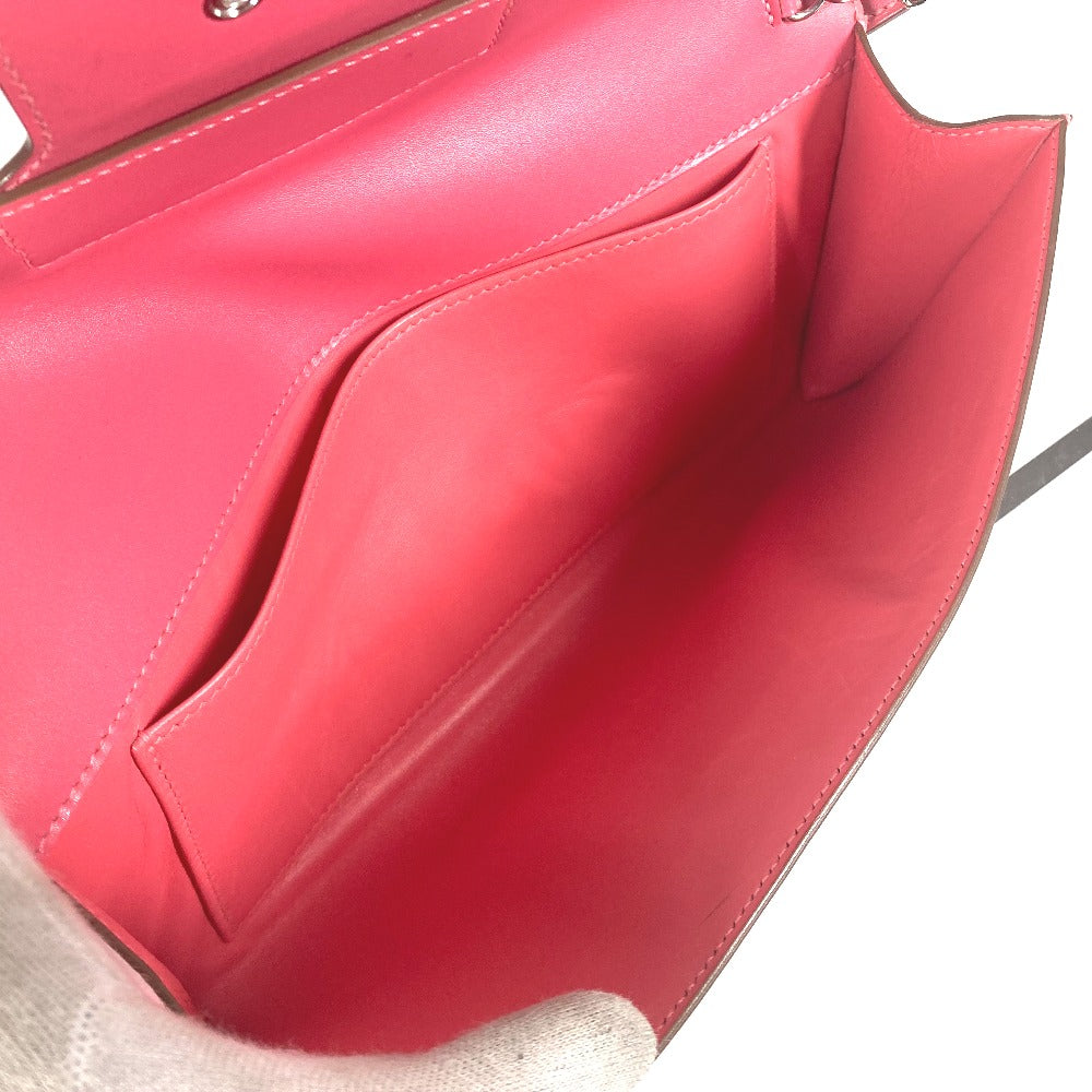 HERMES Clutch bag Vota De Lacto pink Sac Clutch Good Lock Women Used