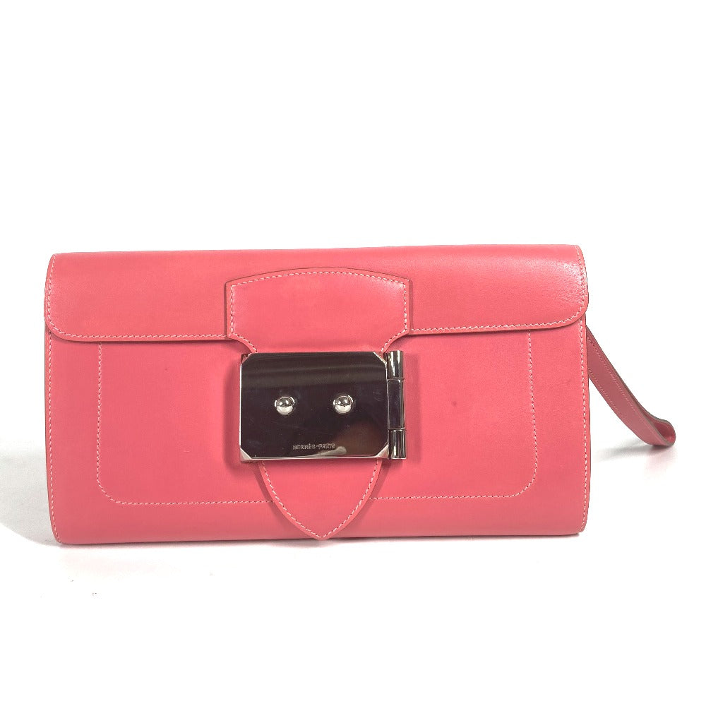 HERMES Clutch bag Vota De Lacto pink Sac Clutch Good Lock Women Used