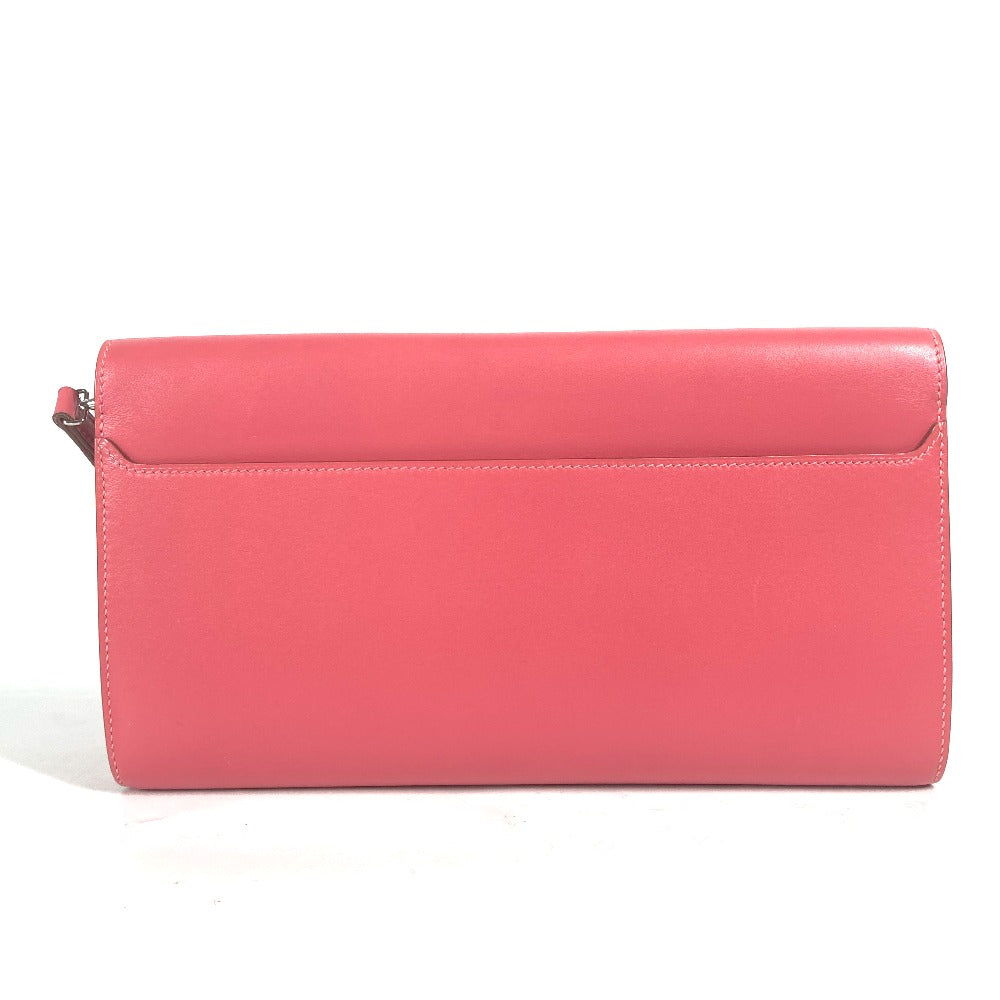 HERMES Clutch bag Vota De Lacto pink Sac Clutch Good Lock Women Used