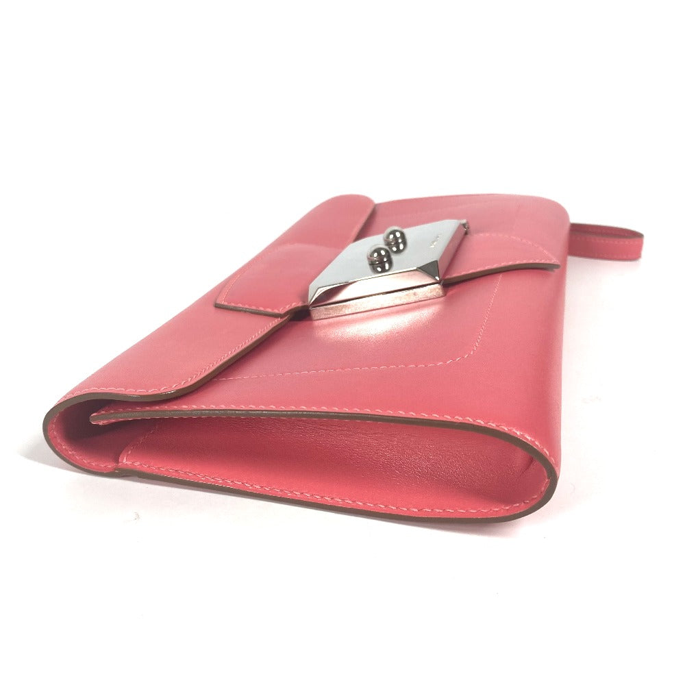HERMES Clutch bag Vota De Lacto pink Sac Clutch Good Lock Women Used