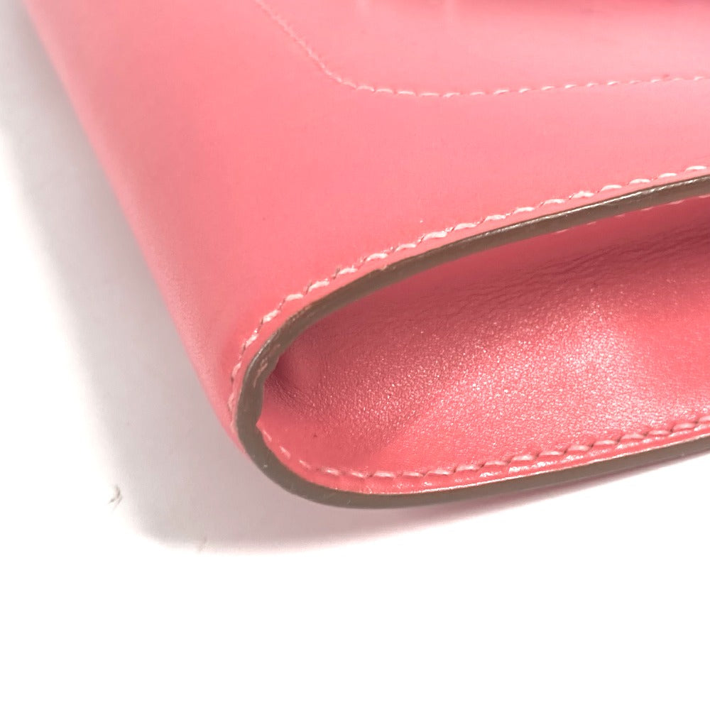 HERMES Clutch bag Vota De Lacto pink Sac Clutch Good Lock Women Used