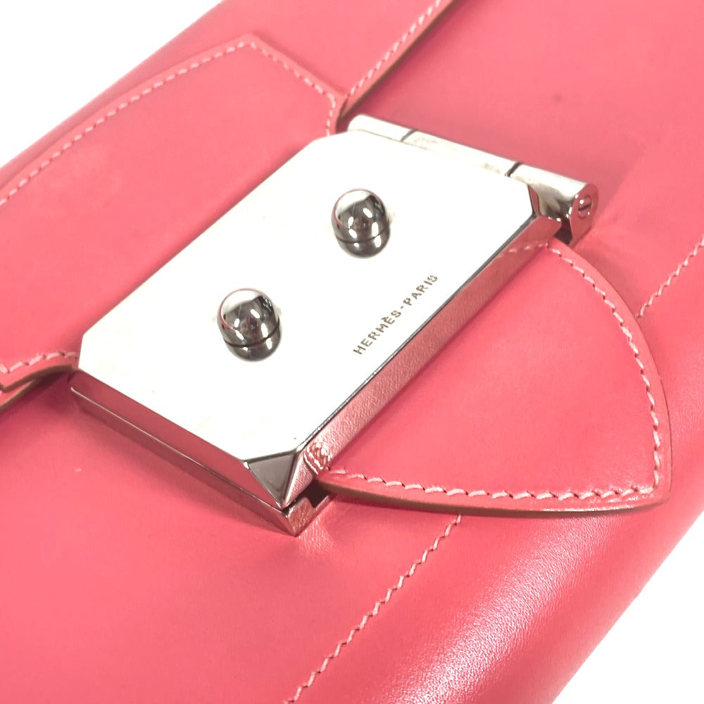 HERMES Clutch bag Vota De Lacto pink Sac Clutch Good Lock Women Used
