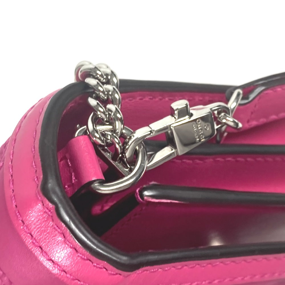 GUCCI Shoulder Bag 723777 Leather / nylon pink GG matelasse quilting Women Used