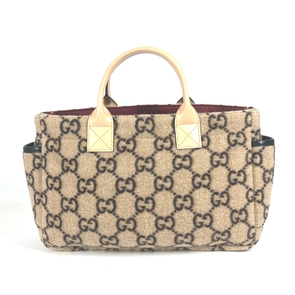 GUCCI Handbag 628159 Wool, Leather beige Chilled license GG Kids Used