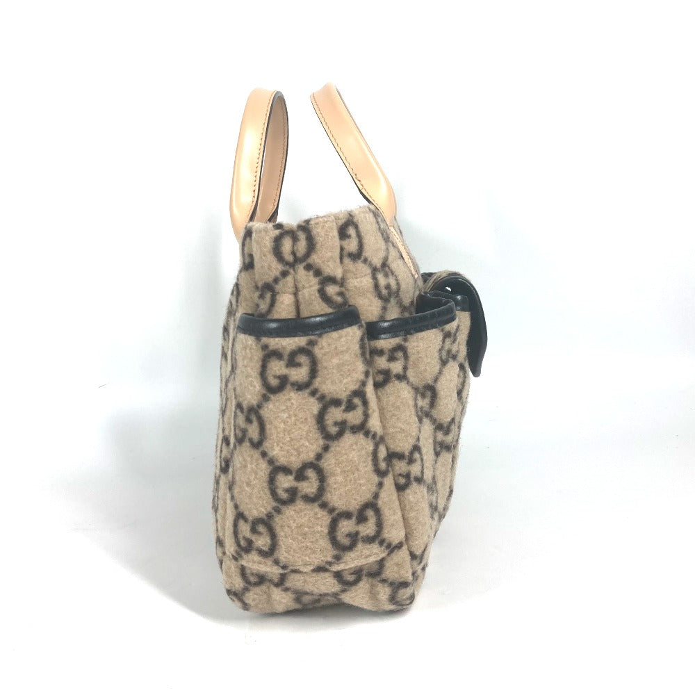 GUCCI Handbag 628159 Wool, Leather beige Chilled license GG Kids Used