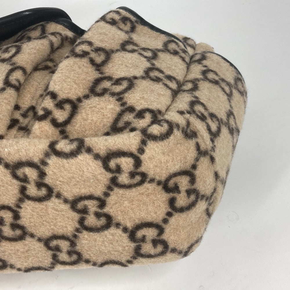 GUCCI Handbag 628159 Wool, Leather beige Chilled license GG Kids Used