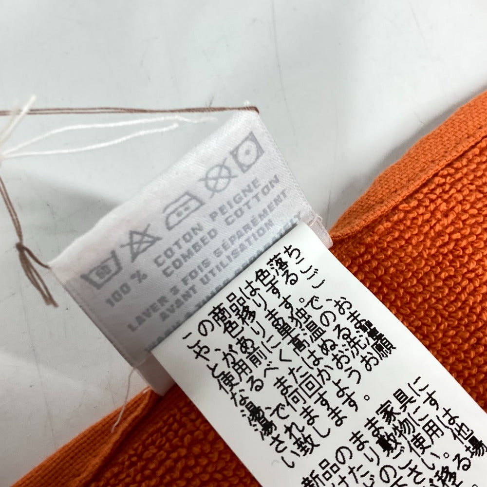 HERMES towel cotton Orange fringe Sailing Women Used