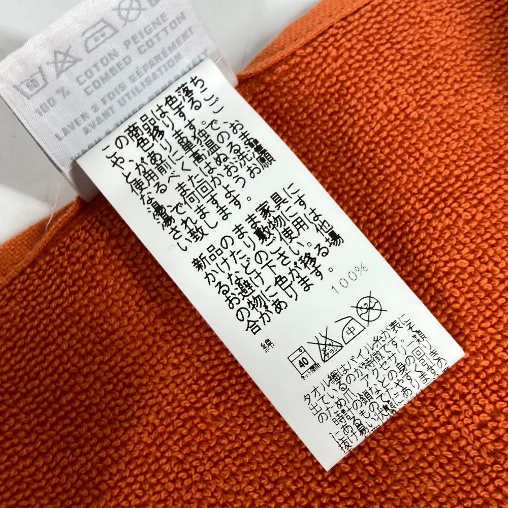 HERMES towel cotton Orange fringe Sailing Women Used