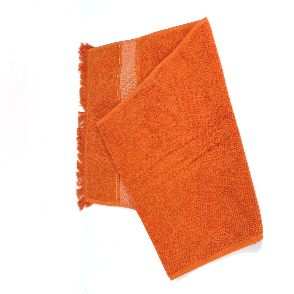 HERMES towel cotton Orange fringe Sailing Women Used