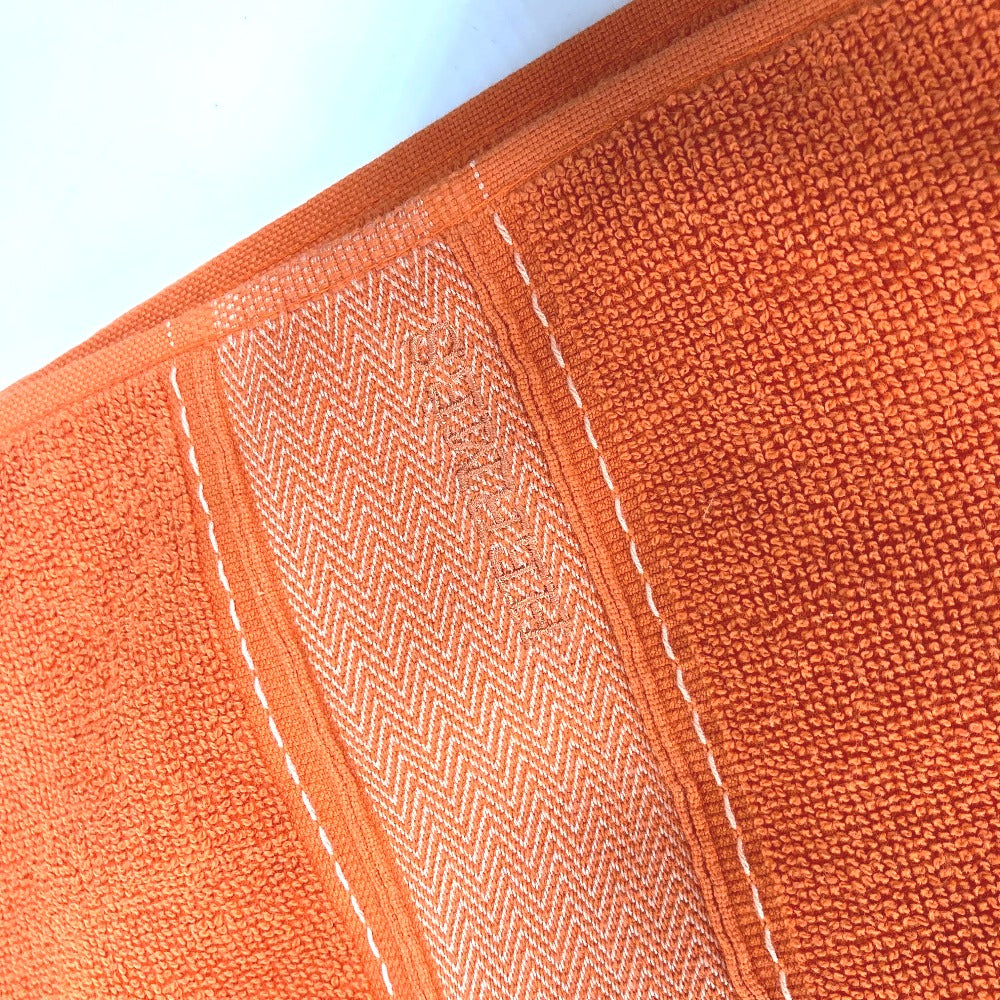 HERMES towel cotton Orange fringe Sailing Women Used