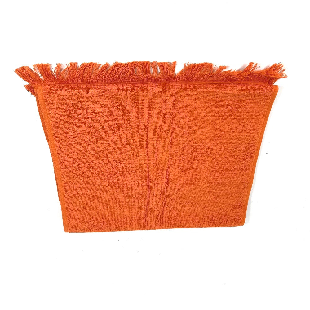 HERMES towel cotton Orange fringe Sailing Women Used