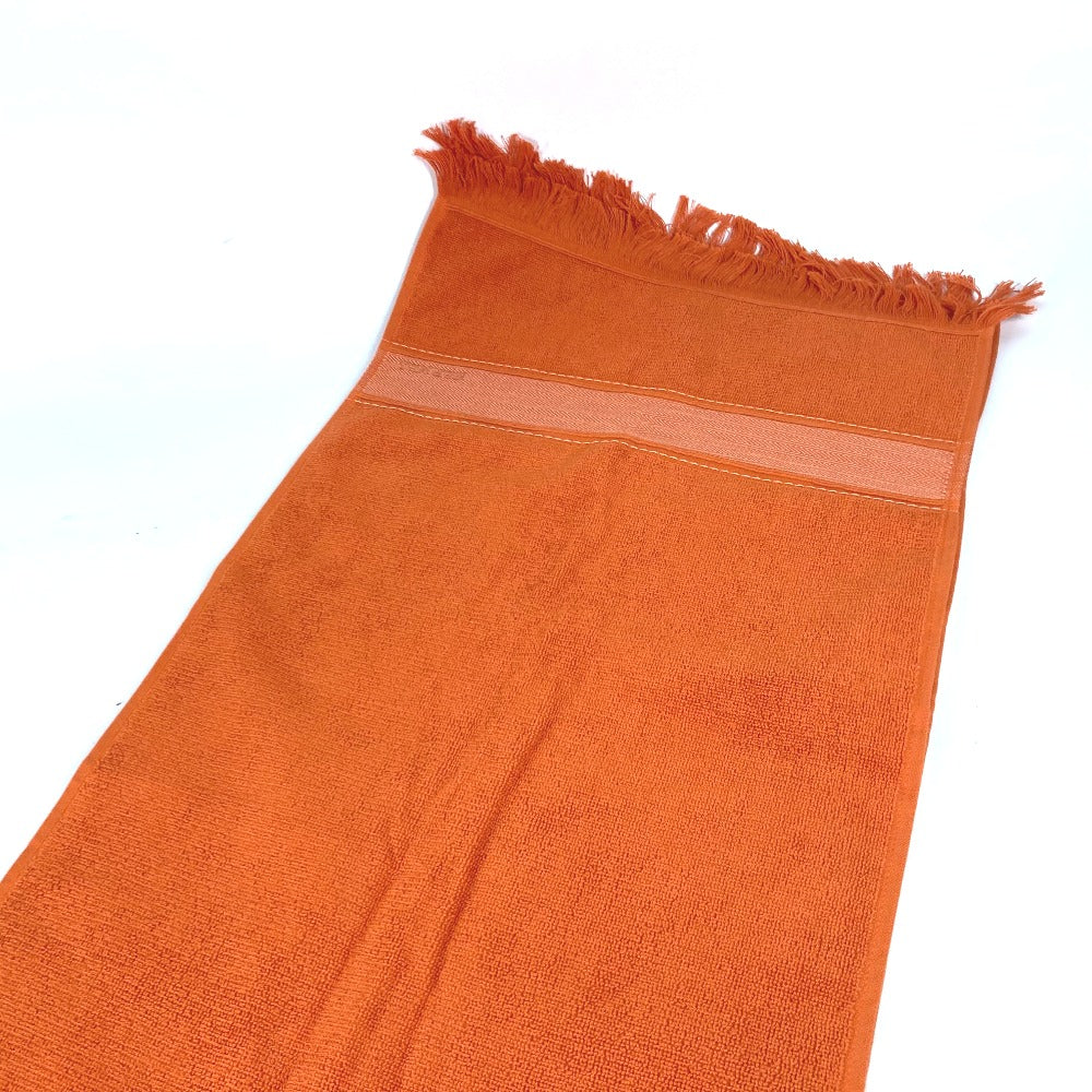 HERMES towel cotton Orange fringe Sailing Women Used