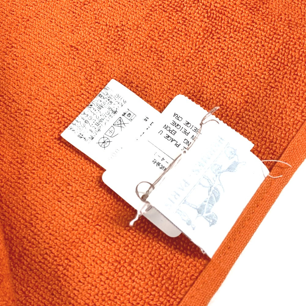 HERMES towel cotton Orange fringe Sailing Women Used